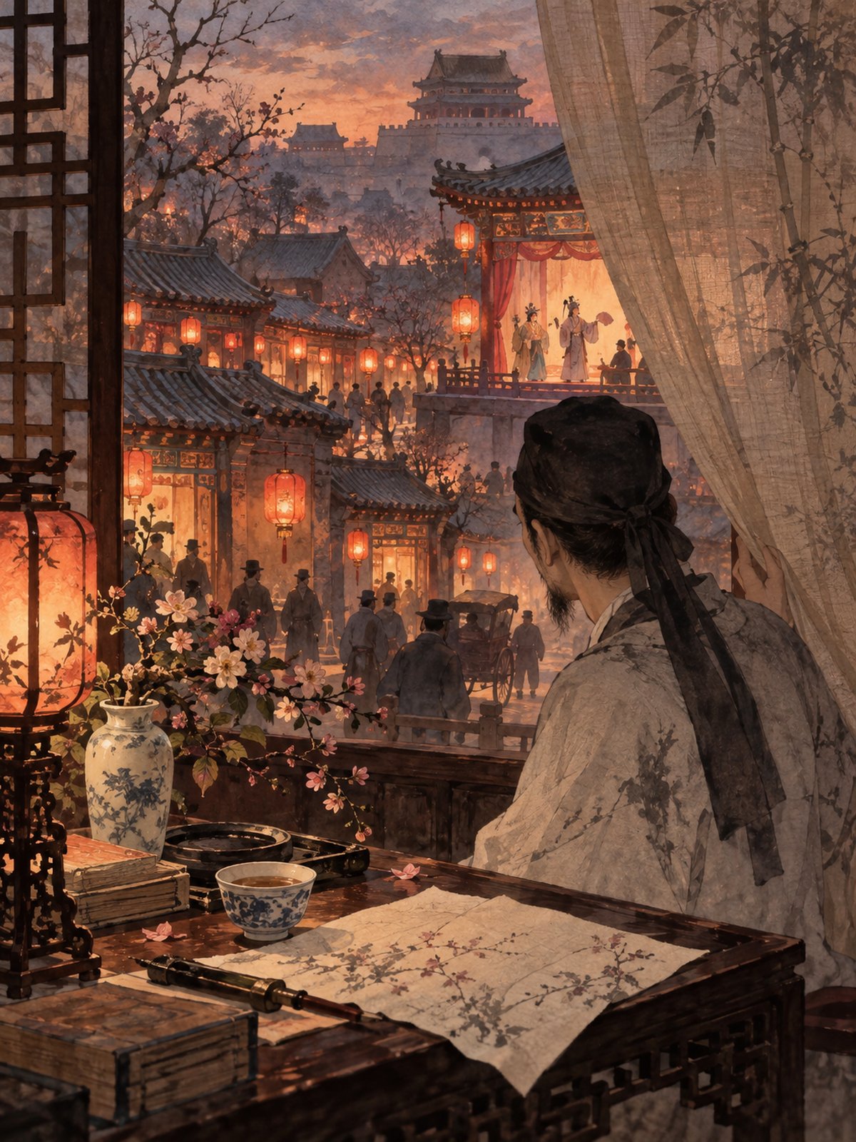 与《燕台花事录》核心内容相呼应的主题插图