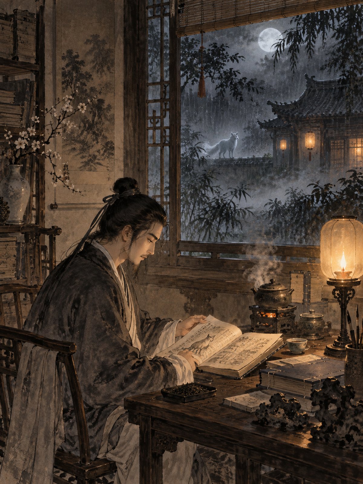 与《醉茶志怪》核心内容相呼应的主题插图