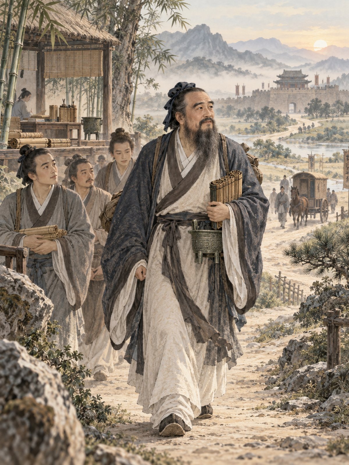 与《孔子编年》核心内容相呼应的主题插图