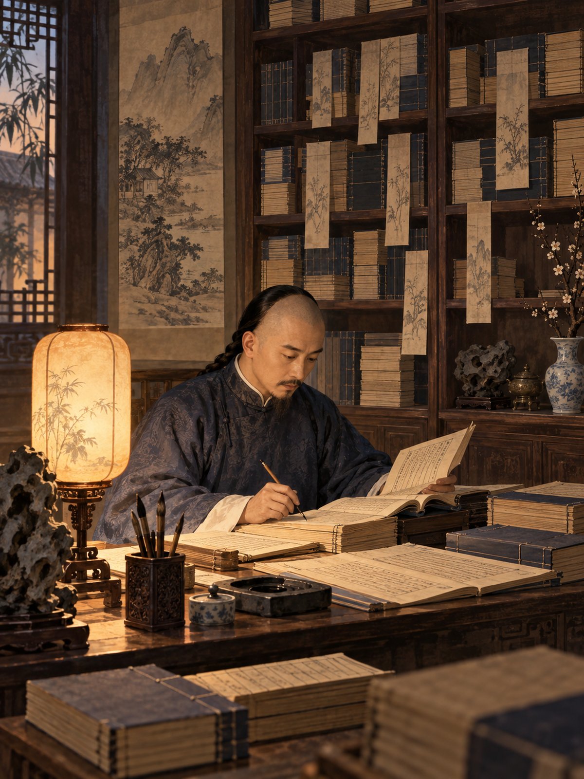 与《好古堂书目》核心内容相呼应的主题插图