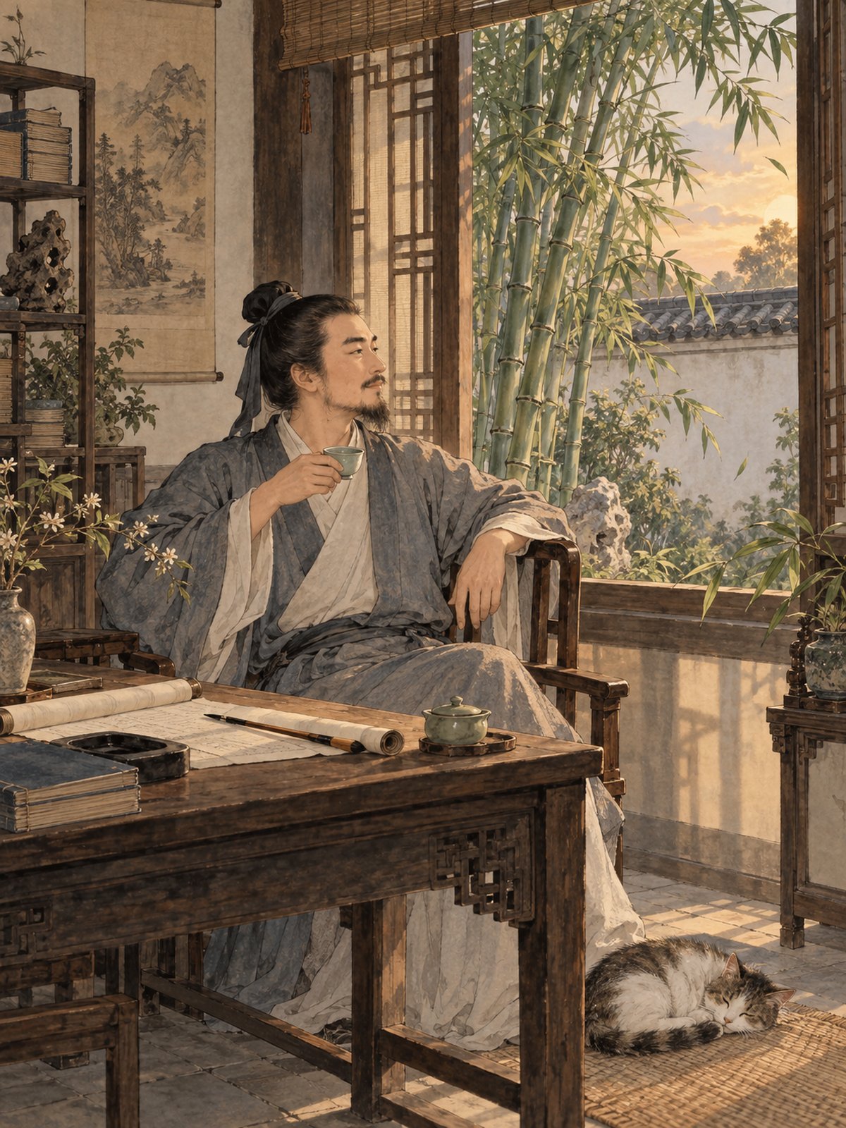 与《遯斋闲览》核心内容相呼应的主题插图