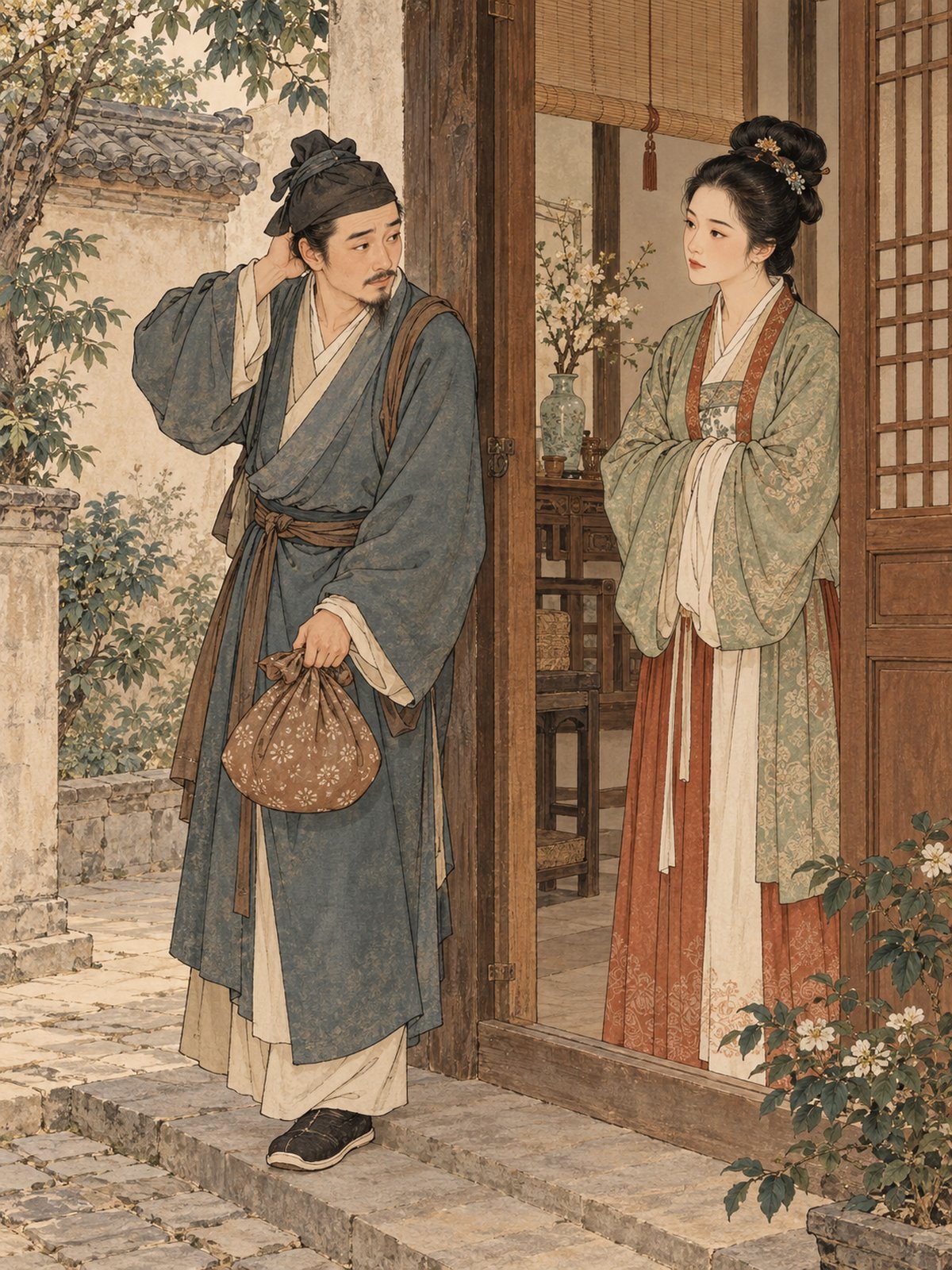 与《六十种曲狮吼记》核心内容相呼应的主题插图