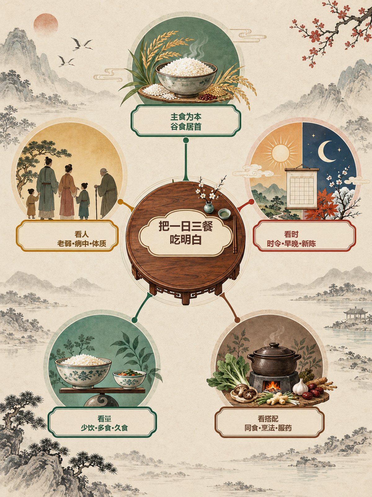 《食鉴本草》竖版专业知识导图