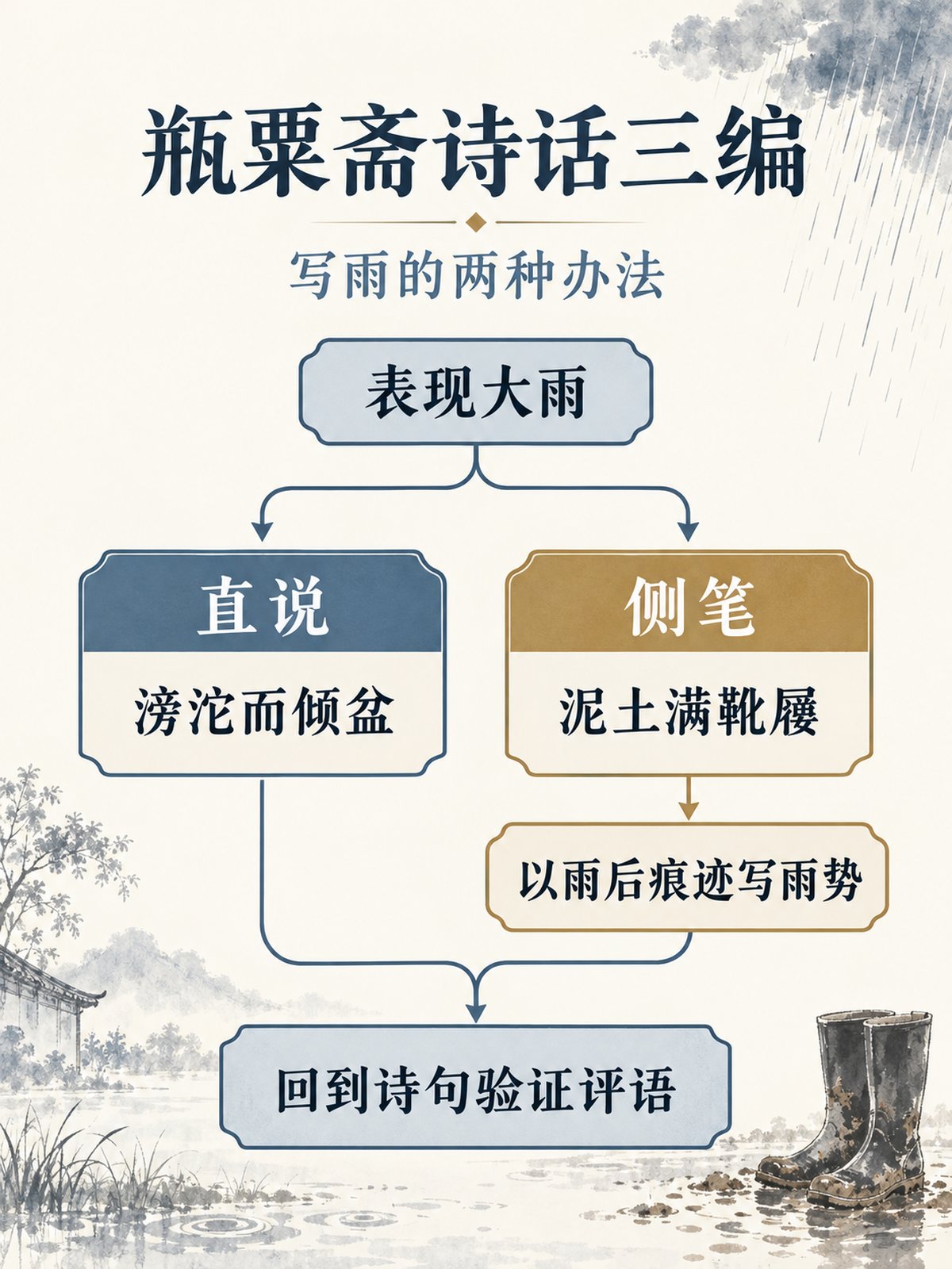 《瓶粟斋诗话三编》竖版专业思维导图