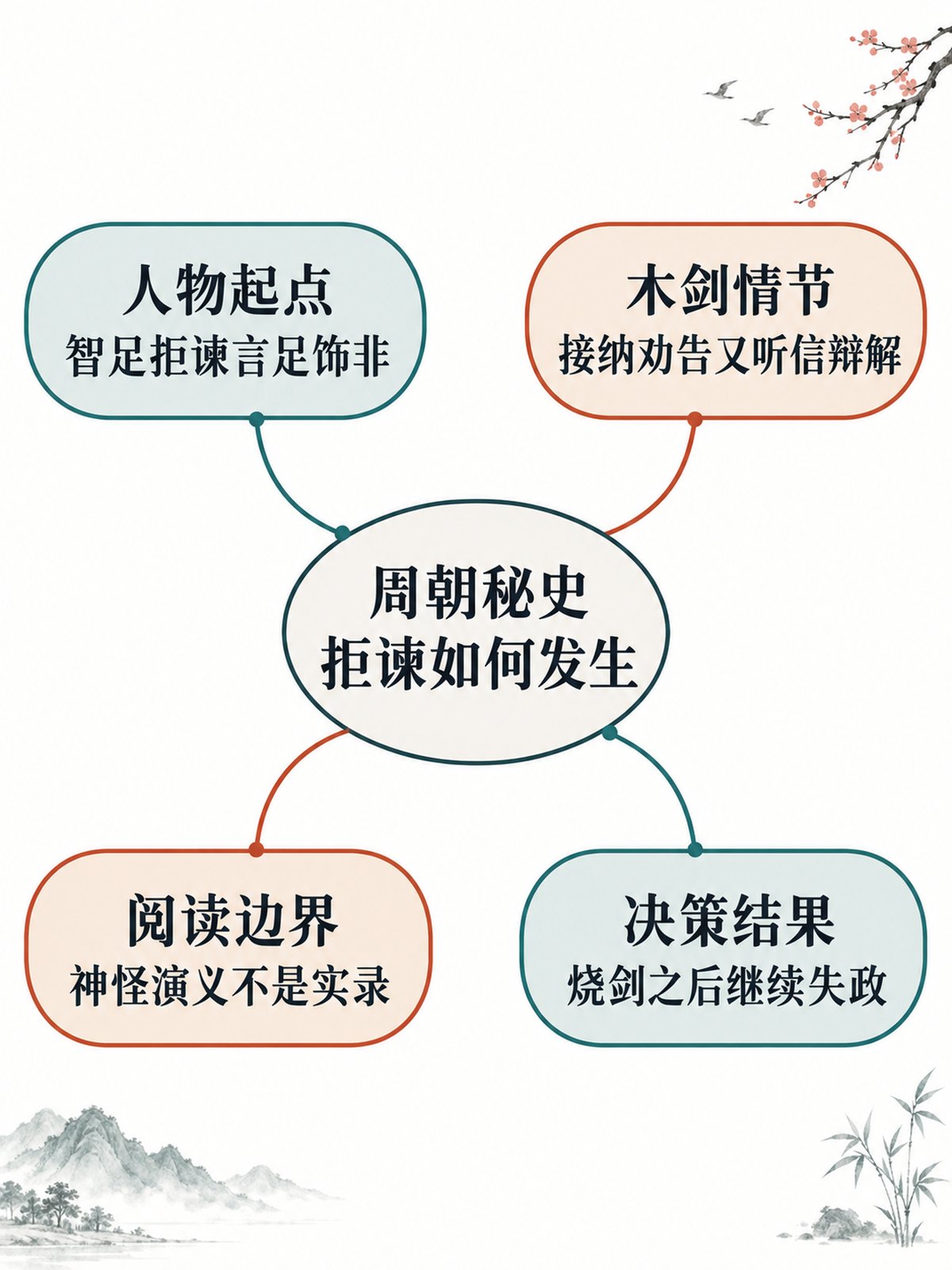 《周朝秘史》竖版专业思维导图